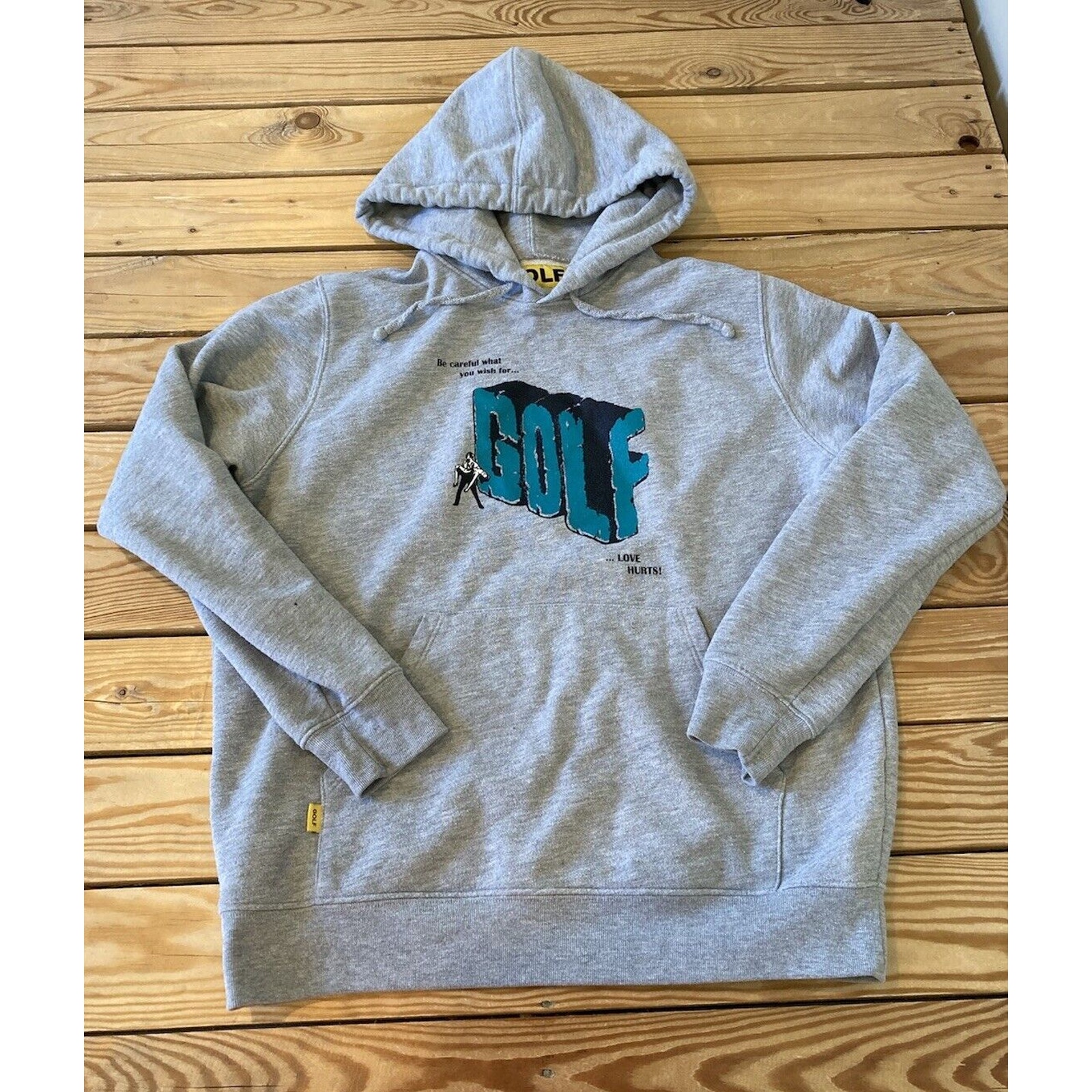 Golf Logo Hoodie Sweatshirt Size Medium Men’s Grey